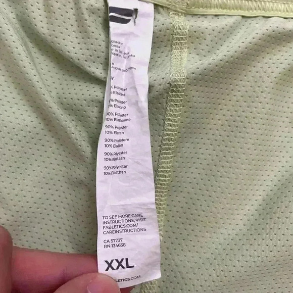 Fabletics The Fundamental Short Lined Men's XXL 7" Faded Lime Gym Hybrid Yoga - Picture 11 of 12